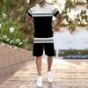 Мужские спортивные костюмы 2022 летние мужские спортивные костюмы Шорты по полосу