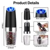 Mills MLIA Set Electric Pepper Mill Stainless Steel Automatic Gravity Induction Salt and Pepper Grinder Kitchen Spice Grinder Tools 220827