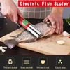 Carne Pollame Utensili Ricarica Portatile Elettrico FishScaler Remover Cleaner Scaler da pesca Clean Battery Disincrostante Raschietto Utensili per frutti di mare cucina 220827