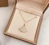 AAATOP High quality Womens Luxury Designer Necklace Fashion Pendant necklaces Diamond Jewelry Party gift For girls women wedding love SKIRT FAN Simple WITH LOGO BOX