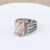 High anneaux Designers Quality Fashion Bijoux Men de bijoux Men de bague pour femmes Classic Vintage Diamond dames Orange Morganite Zircon BI6885020