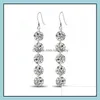 Charm Long Crystal Drop Earrings mode hangende vrouwen