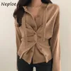 Damenjacken Neploe Herbst Retro Langarm Strickjacke Frauen Unregelmäßige Einreiher Damen Pullover Zerrissene Kante Taille Damen Pullover 220827