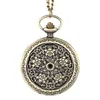 Orologi da taschino Ly Vintage Steampunk Hollow Flower Orologio al quarzo Collana pendente Orologio a catena Regali