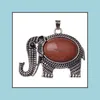 Naszyjniki wiszące słonia szlachetna biżuteria sieier plisowany uroczy naszyjnik mężczyźni i kobiety proste 12PCS Drop dostawa 2021 wisiorki yydhhome dhk4e
