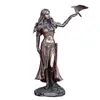 Dekorativa objekt Figurer hartstatyer Morrigan den keltiska gudinnan i striden med Crow Sword Bronze Finish Statue 15cm för HOM259V