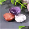 Stone 20X10Mm Heart Statue Natural Carved Decoration Quartz Hand Polished Healing Crystal Reiki Trinket Gift Room Ornament Drop Deliv Dh0Ab