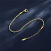 2.4mm Twist Rope Chain Stainless Steel Bracelets 18K Gold Plated Hip Hop Jewelry Women Fashion Design Basic Bangles Adjustable Hand Link Party Gifts Not Fade