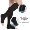 Chaussettes Hommes Brothock 3 Paires Chaussettes De Compression À Bout Ouvert Femmes Genou Haut Sans Orteil 1525 MmHg Course À Pied Randonnée En Gros 220826