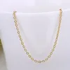 Ketten Hohe Qualität 18 Karat Gold Edelstahl Mode 45 und 5 cm Dünne Link Halsketten DIY Anhänger Edlen Schmuck für Frauen Mädchen Drop Deliv DHR1X