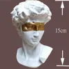 Dekorativa föremål Figurer Maskerade David Hemdekorationshuvud Byst Statue Sculpture Harts Mini Modern Abstract Art Sketch Desktop Present Ornament 220827