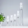 2ml 5ml 10ml Glass Perfumes Spray Bottle Portable Clear Empty Perfume Bottles Cosmetic Containers With Atomizer Sprays Flask TH0184