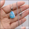 Pendanthalsband Irregar Stripped Agate Reiki Healing Crystal Energy Stone Quartz Fashion Women Men smycken Partihandel Drop Delivery Dhle2