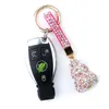 Interiördekorationer Fashion Cute Rhinestone Car Keychain Bag Tillbehör Nyckelkedja Pendant Diamond Decoration For Woman