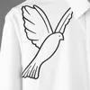 M￤ns avslappnade skjortor Minglu Pigeon Simple Brodery Men's Luxury Cotton Long Sleeve Black White Four Seasons Slim Fit Party Man 4xl