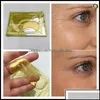 Sleep Masks Vision Care Health Beauty 2pcs es 1 Pack de alta calidad Gold Crystal Collagen Eye Mask Owings bajo Eeye Dark Circle Dro Dhuev
