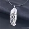 Pendant Necklaces Hand-Wound Crystal Column Natural Stone Necklace Hexagon Handmade Winding Men And Women Drop Delivery 2021 Jewelry Dhl6J