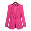 Damenanzüge Damen Business Jacken Kurzer schlanker Langarm-Blazer Damenanzug Büroarbeitskleidung Plus Size