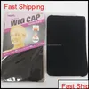 Wig Caps Deluxe Cap 24 Units 12Bags Hairnet For Making Wigs Black Brown Stocking Liner Snood Nylon Me Qylnyf Babyskirt Drop Delivery Dhj3O