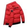 Down Mens Parkas Wyściełana Trapstar Printed Jurckeed Autumn i zimowa ciepła wiatroodporność dużych rozmiarów Krótki 220826