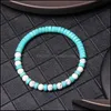 Bedelarmbanden 6 mm blauw witte turquoises stenen armband vrouwelijke kralen yoga energie sieraden vrouwen geschenken druppel levering 2021 dhseller2 dhjyl