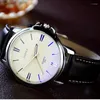 Relógios de punho Yazole Men's Watch Top Top Watches Business de moda luminosa para homens esportes de couro relloj Hombre