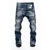 DSQ PHANTOM TURTLE Jeans da uomo Jeans firmati italiani da uomo Skinny strappati Cool Guy Causal Hole Denim Fashion Brand Fit Jeans Pantaloni lavati da uomo 65269