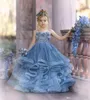 2023 Cute Flower Girl Dresses For Wedding Spaghetti Lace Floral Appliques Tiered Skirts Girls Pageant Dress Kids Birthday Party Gowns BC4690 GB1114S2