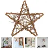 Guirlande de fleurs décoratives rotin étoile porte guirlande de vigne bricolage anneau cadre Floral cerceau suspendu macramé brindille osier forme pentagramme Base