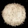 Hanglampen 30/40 cm LED -plafondlicht 220V Feather Lamp Romantische dromerige droplight slaapkamer woonkamer verlichting met lamp