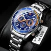 Montres-bracelets WISHDOIT 2022 mode montre de plongée hommes bleu haut en acier inoxydable étanche loisirs sport Quartz