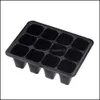 Planters Pots 6/12 Plastic Nursery Flower Planting Seed Tray Kit Plant Germination Box With Dome And Base Garden Grow Gar Dayupshop Dhhxj