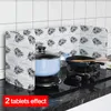 Annan kök förvaringsorganisation aluminium vikbar kök gas spis baffel platta kök stekpanna olja stänkskydd skärm kichen tillbehör 220827
