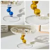 Decorative Objects Figurines Nordic Home Glass Tray Jewelry Organizer INS Transparent for ation Bedroom Desk Accessories Room Gifts 220827