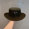 مصمم صوف أعلى قبعة أزياء قبعات كبيرة الحافة للرجال النساء قبعات رعاة البقر خمر دلو قبعة قبعة العلامة التجارية