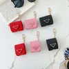 Hoofdtelefoon Accessoires Designer lederen airpod case voor Airpods 1 2 3 Pro Mode Creatieve oortelefoon beschermende tas met sleutelhangers