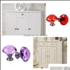 Handles Pls Kitchen Furniture Cabinet 3Cm Diamond Shape Design Crystal Glass Knobs Cupboard Der Dh0920 Drop Delivery 2021 Home Garden Dhf5E