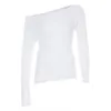 Pulls pour femmes Pulls asymétriques pour femmes Pull en tricot blanc élégant Tops courts Sexy Une épaule Slash Neck Jumpers