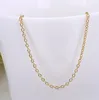 Cadenas de alta calidad 18K oro acero inoxidable moda 45 y 5 cm collares de eslabones delgados Diy colgante joyería fina para mujeres niñas Drop Deliv Dhr1X
