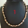 Collier noué à main Natural Baroque 7-8 mm Multicolor Pearl 45cm Bijoux de mode