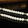 Anhänger-Halsketten, arabische Mode, handgefertigte Perlen-Halskette, luxuriöse weiße Harzperlen-Accessoires, Damen-Hochzeitsfeier