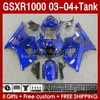 스즈키 GSXR-1000 K 3 GSXR 1000 CC K3 03 04 바디 147NO.158 GSX-R1000 10000CC GSXR1000 03-04 GSX R1000 2003 2004 주입 곰팡이 탱크 금속 블루