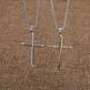 Colliers Croix Chaîne Pendentif 18k Or Collier Long Classique Mode Fille Argent Femmes Fine Bijoux Men239U