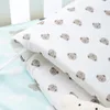 Bedrails beren patroon babywieg bumper voor geboren zacht katoenen bed bumper afneembare zipper babykamer decoratie baby cot protector 220826