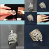 Stud Pretty Spring Ring Elegant Rhinestone Finger Clanding Rings Beautifly Fashion Jewelry Midi Drop Delivery 2021 ￶rh￤ngen MJFASHIO DH19R