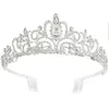 Coiffures bijoux de mariée coiffure princesse accessoires alliage incrusté de strass grande couronne phénix