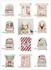 20 modèles Toile Noël Santas Sac Grand Cordon Bonbons Claus Sacs Cadeau De Noël Santa Sacs Pour La Décoration Du Festival