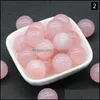 Gevşek değerli taşlar 10pcs 20mm Taş Küreleri DIY Yapma Takı Yapmaz Deliği Reiki İyileştirme Enerji Taşı Crysta Balls Yuvarlak Boncuk DH738