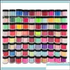 Acrylic Powders Liquids Nail Art Salon Health Beauty 10G/Box Fast Dry Dip Powder 3 In 1 French Nails Match Color Gel Polish Lacuqer Dhcqm