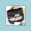 Manschettenarmbänder für Frauen Männer Mode magnetisch mtilayer Wrap Schmuck Geschenk Leder Armreifen Drop Lieferung 2021 MJfashion DHBSL